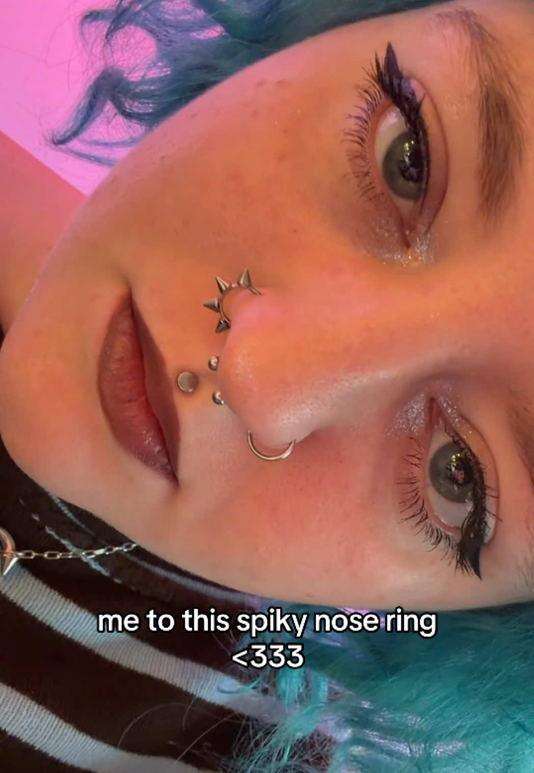 TikTok post by @madeline.joiner for Oufer Body Jewelry Official. Caption reads: need a second one to match ASAP🥹💕 @Oufer Body....
