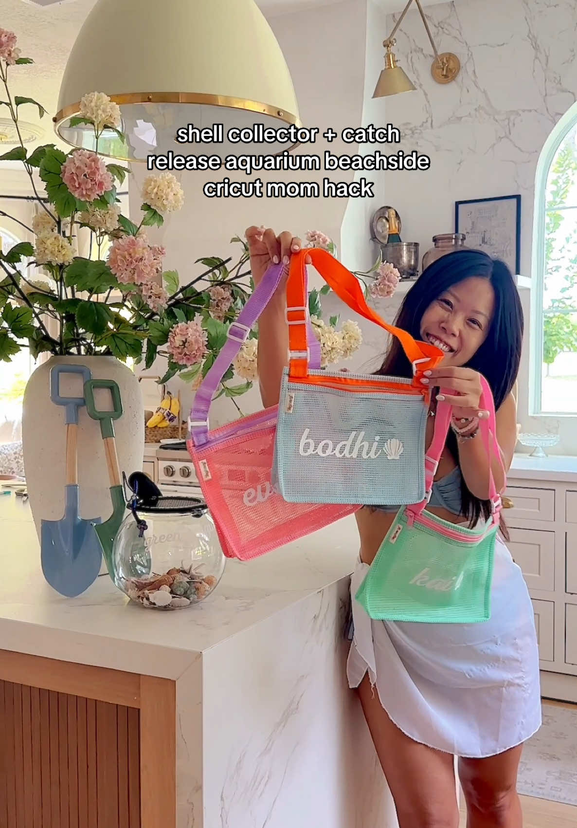 TikTok post by @joyfullygreen for Cricut. Caption reads: 🐚 everything you need to become an official shell....