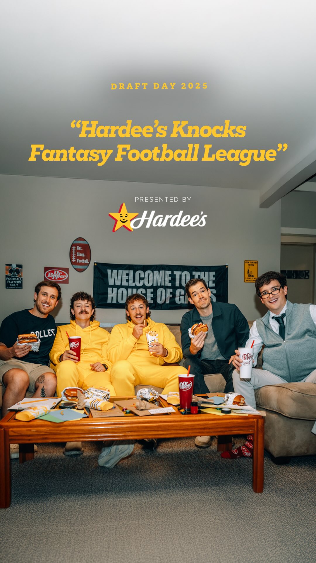 Instagram post by @elliotthayestv for Hardee's. Caption reads: The Draft may get out of line but the Frisco Angus....