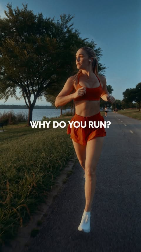 Instagram post by @chelsraecollins for lululemon. Caption reads: Why do you run? wearing @lululemon running shorts....