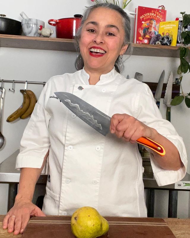 Instagram post by @gabymelian for New West KnifeWorks. Caption reads: You guys know how much I love all my knives from....