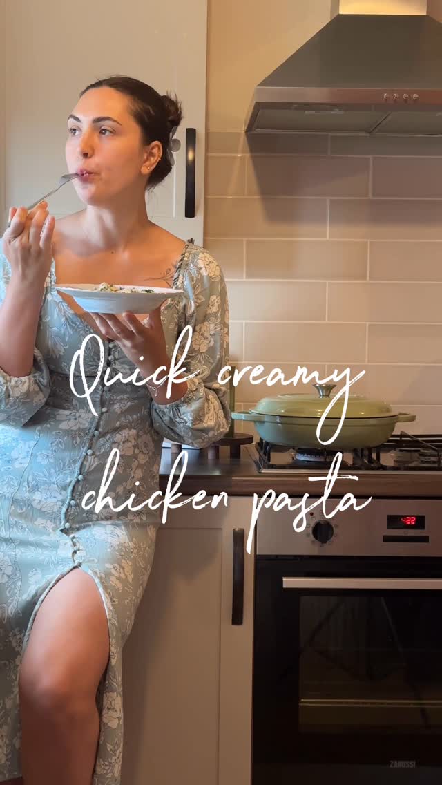 Instagram post by @lesy.mom for The Influence Room. Caption reads: A quick and creamy pasta recipe made in minutes!....