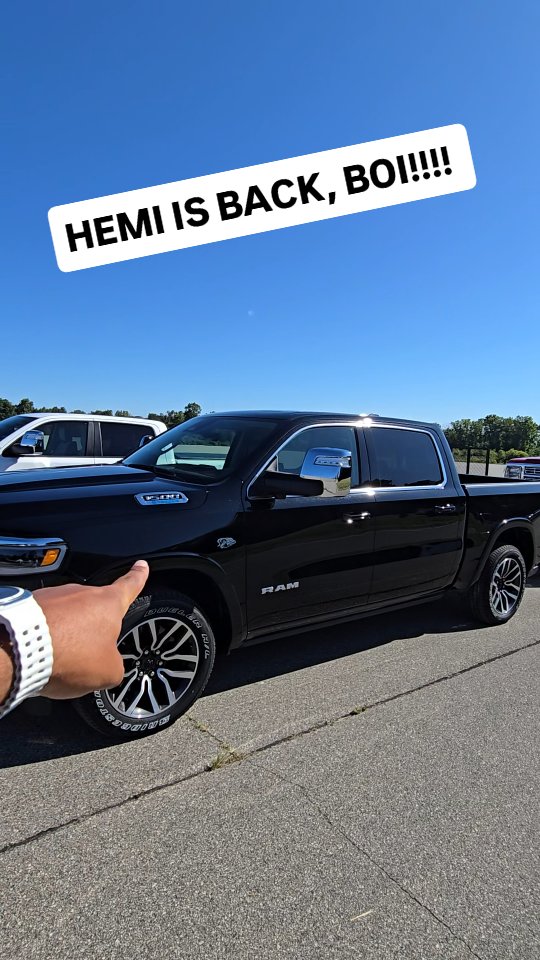 Instagram post by @americanmusclehd for Ram Trucks. Caption reads: @ramtrucks listened 🫡🤙🏽! With the Little Red....