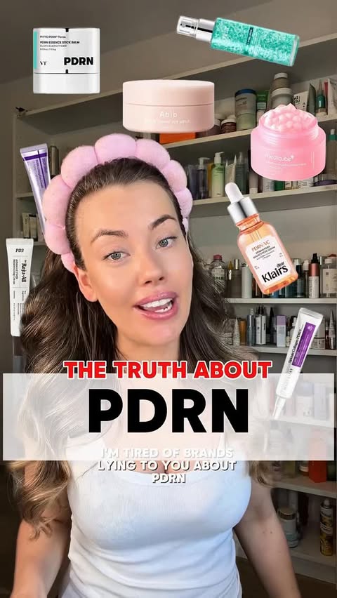Instagram post by @glowforyourskins for YesStyle. Caption reads: PDRN 101: everything you actually need to know (no....