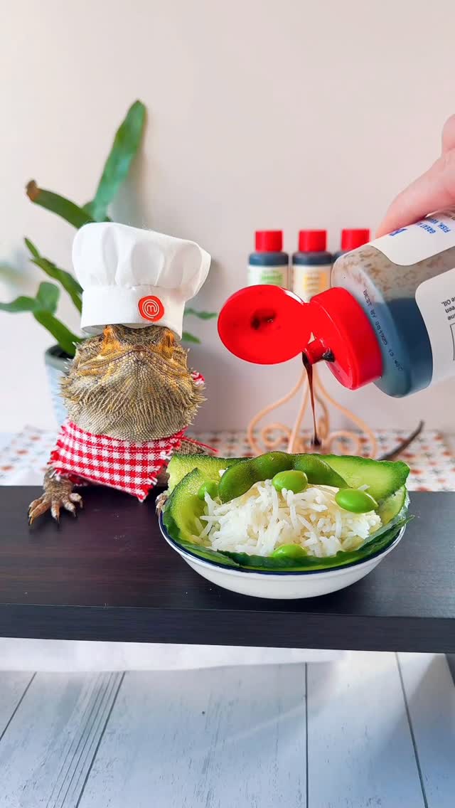 Instagram post by @whosagoodlizard for Bachan’s. Caption reads: Chef Lewis said “we are NOT suffering tonight”....