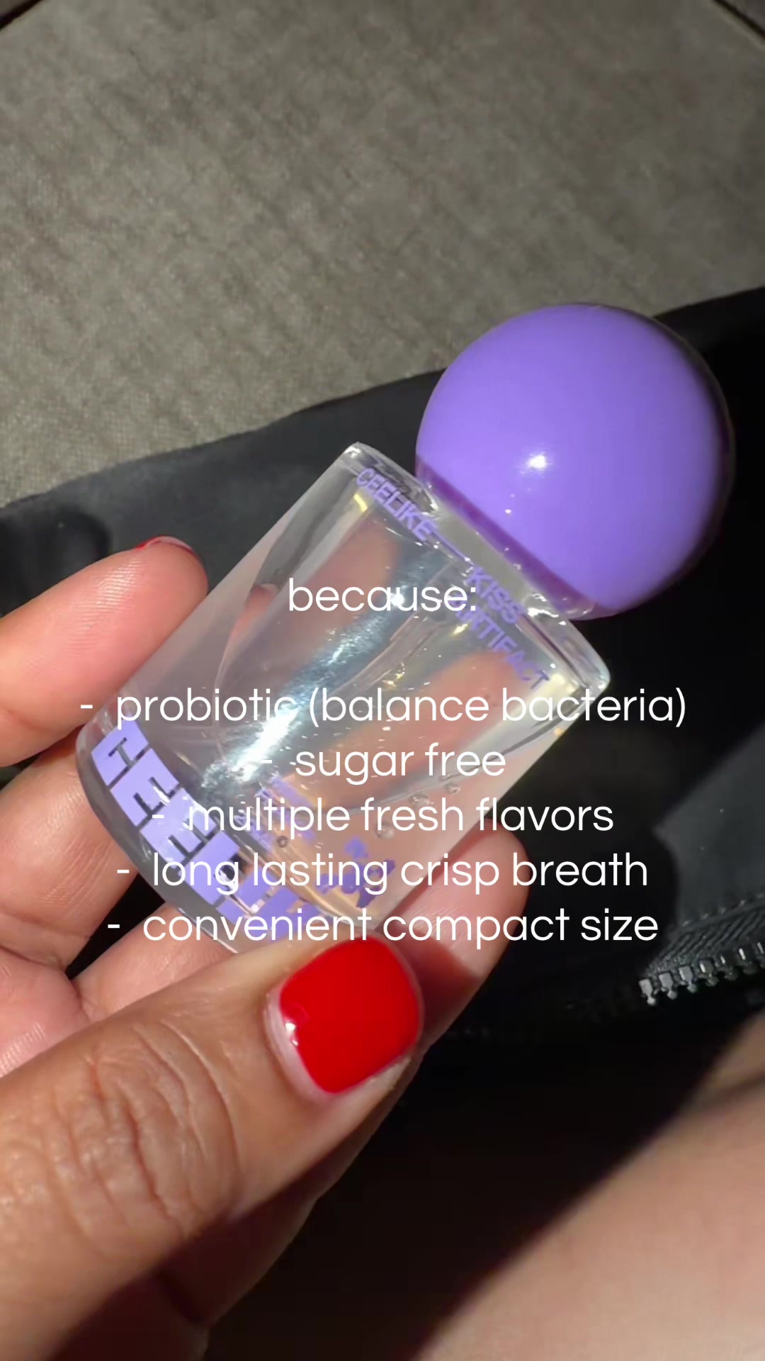TikTok post by @aamnizzle for CEELIKE & MSDRWIKEY Oral Care. Caption reads: [...] 💋 @Ceelike Oral Care @CEELIKE & MSDRWIKEY....