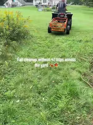 TikTok post by @charityspinzsquared for Vevor Outdoor Store US. Caption reads: Fall cleanup is coming, and I’m working smarter....