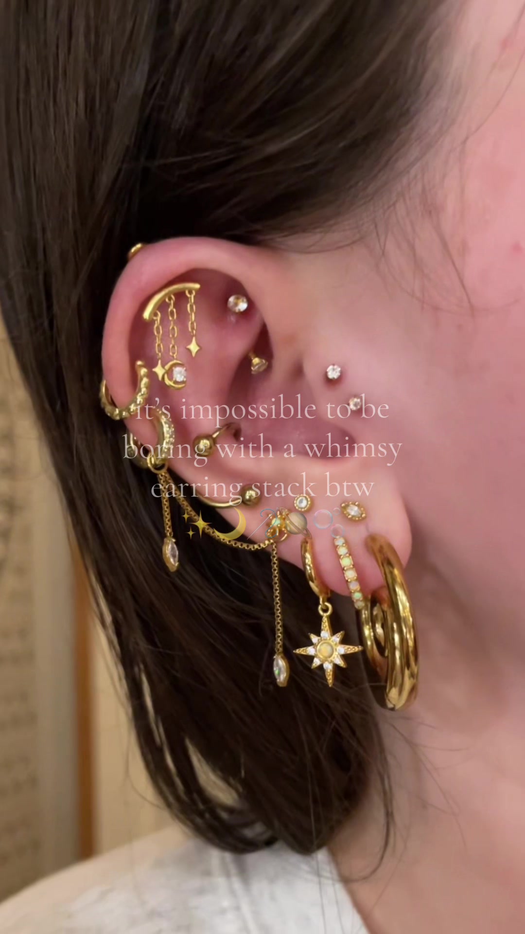 TikTok post by @audrees.piercings for Caitlyn Minimalist. Caption reads: [...] seconds, thirds, and fourths from @Caitlyn....