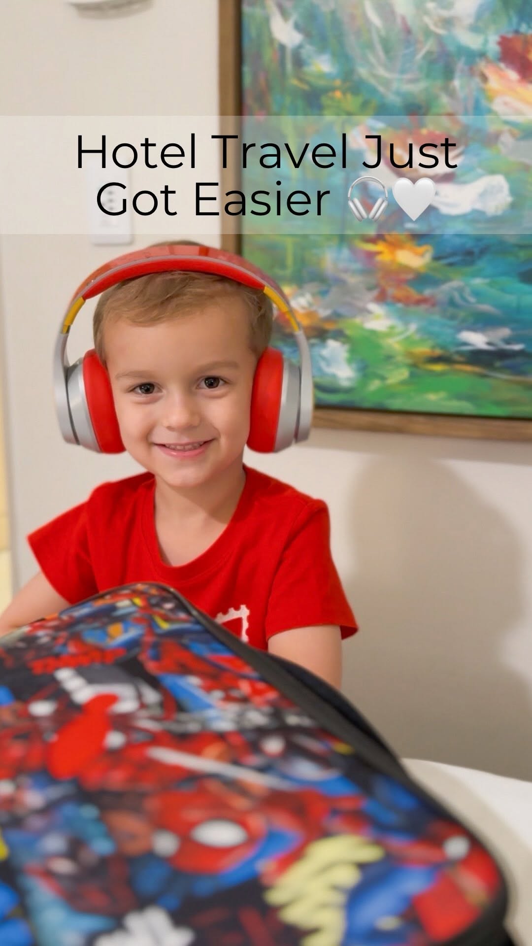 Instagram post by @jcuccionilli for iClever. Caption reads: Traveling for the holidays with a little one....