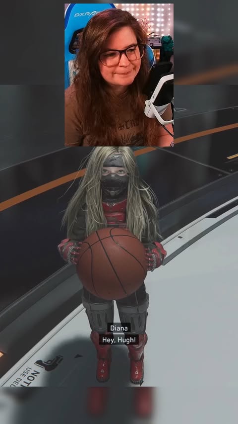 Instagram post by @nikkikolls for Capcom. Caption reads: [...] learning about basketball in PRAGMATA....
