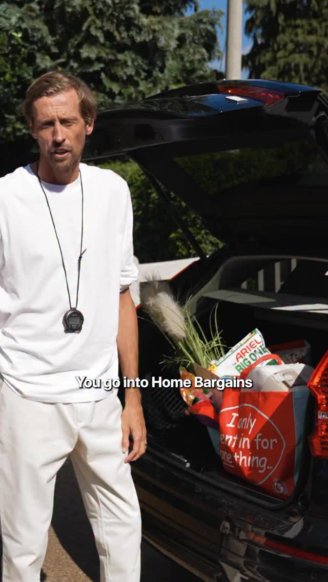 Instagram post by @crouchy for Home Bargains. Caption reads: This mess deserves VAR replay... For this messy....