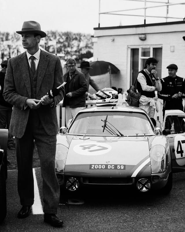 Instagram post by @expiredfilmclub for Porsche. Caption reads: Shooting Porsches at Goodwood Revival like it’s....