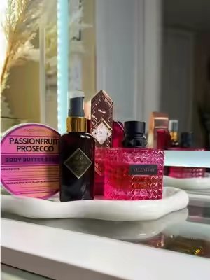 TikTok post by @tina.frag.fashion for Intense Oud. Caption reads: [...] #fragtok #fragrancecommunity Sold @Intense....