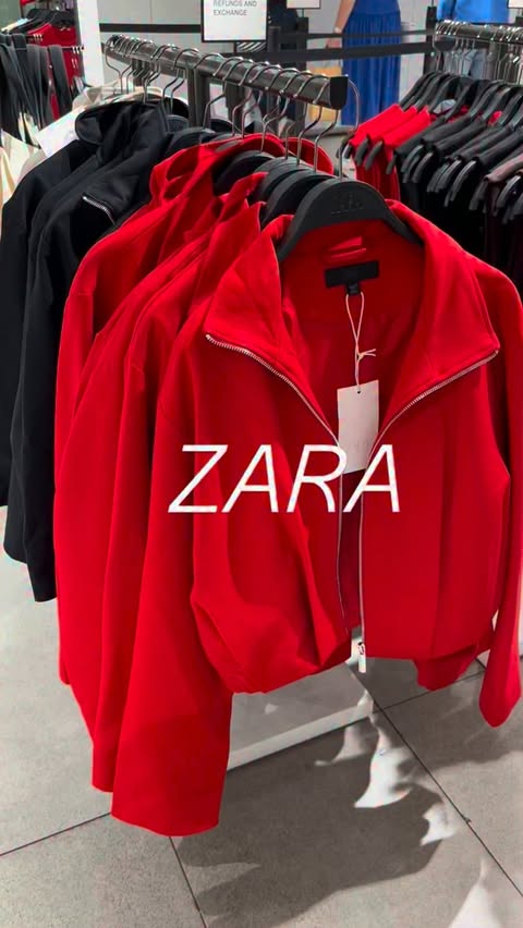 Instagram post by @trendybyberf for ZARA. Caption reads: Yeni gelen bomber ceketler ♥️ #reklam #zara #newin.