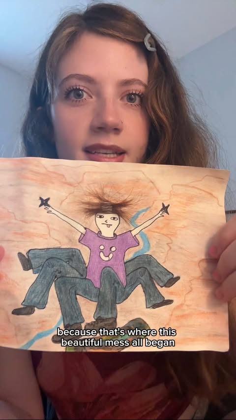 Instagram post by @chloe.longname for Duet. Caption reads: He drew me as a clown because he knows I love....