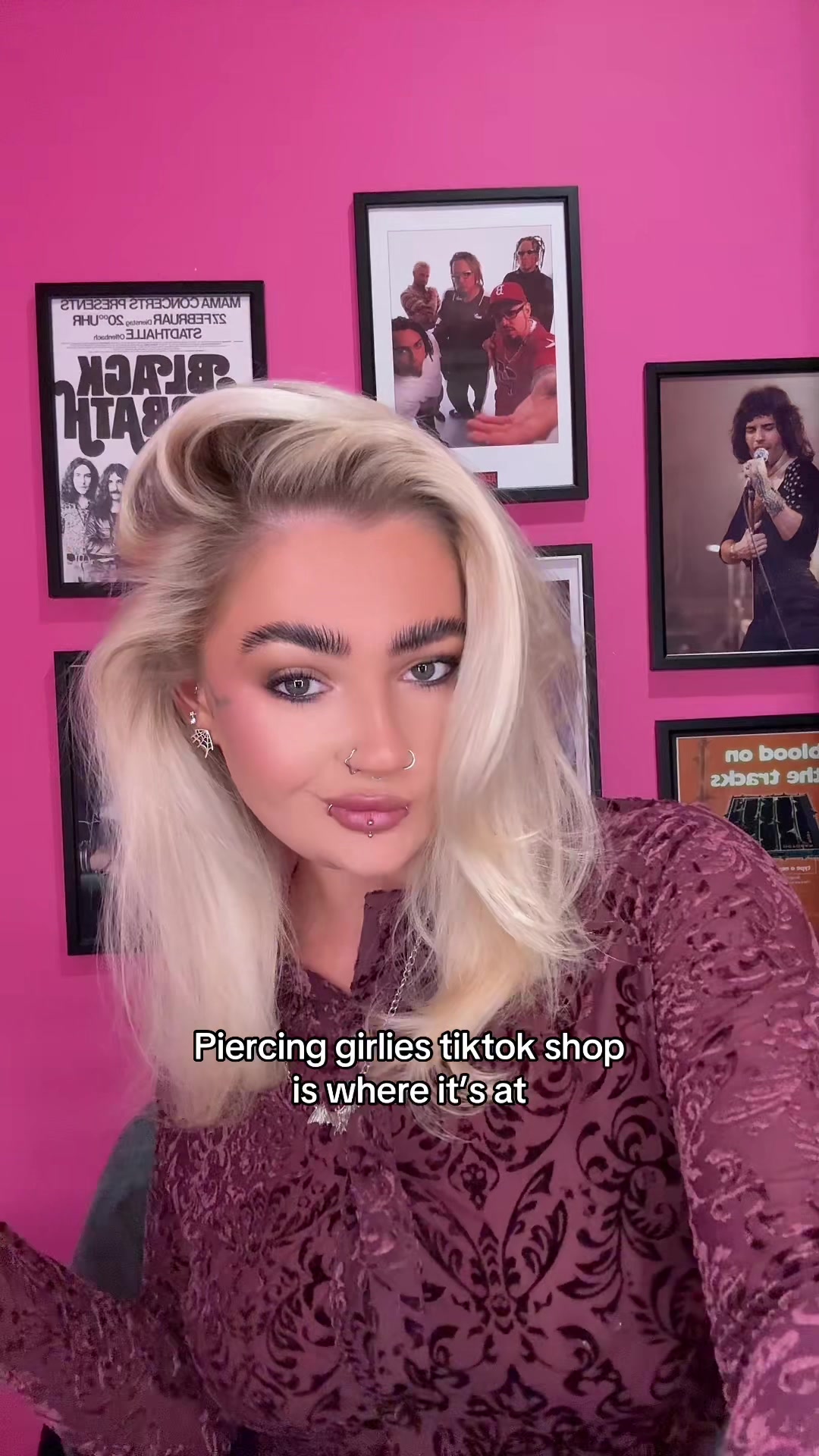 TikTok post by @_lucciax for Oufer Body Jewelry. Caption reads: The only place I’ll buy my piercing jewellery....