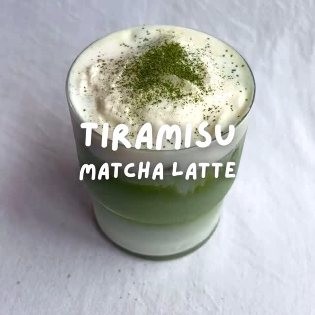 Instagram post by @ispillice for Maestri House. Caption reads: TIRAMISU matcha latte 🍰🌿 (matchamisu!!!)....