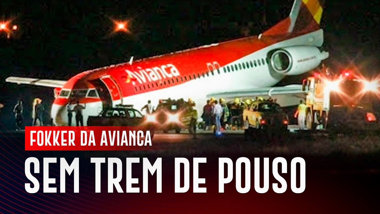 YouTube post by @avioesemusicas for Cambly. Caption reads: FOKKER 100 pousa DE NARIZ | EP. 1262.