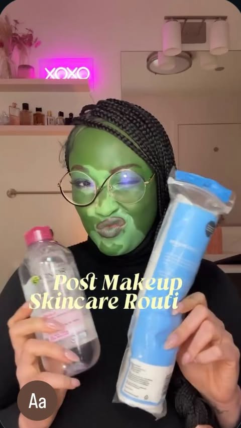 Instagram post by @withambernicole for Medik8. Caption reads: My fav skincare products atm! The Micellar water....