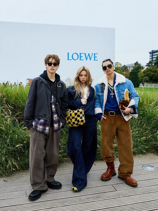 Instagram post by @allday_project for LOEWE. Caption reads: LOEWE Spring Summer 2026 women’s runway....