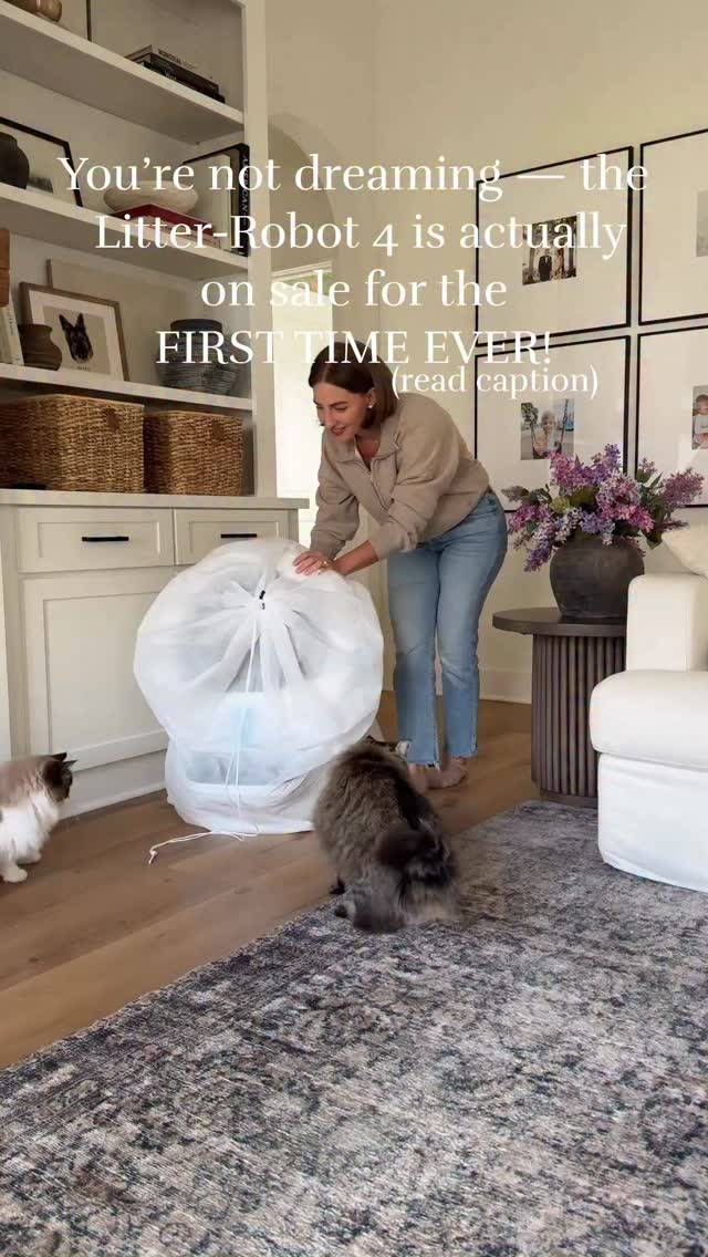 Instagram post by @houseofkeene for Litter-Robot. Caption reads: 🐾 You’re not dreaming — for the first time ever,....