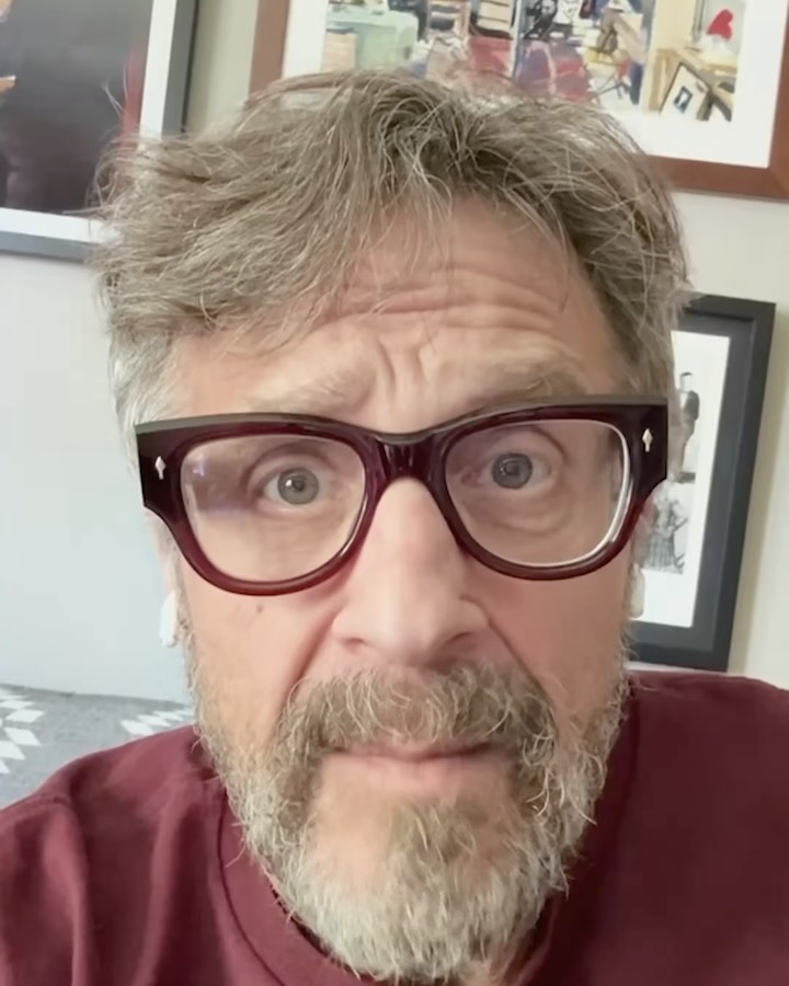 Instagram post by @marcmaron for Kickstarter. Caption reads: [...] backed the ‘WTF is a Podcast’ graphic novel....