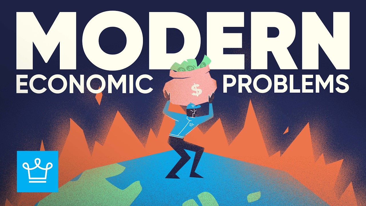 YouTube post by @alux for Thinkific. Caption reads: Every Modern Economic Problem Explained.