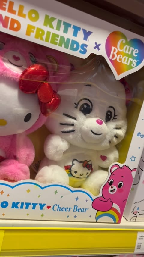 Instagram post by @amummyandherbeautifulgirls for Care Bears. Caption reads: 🤩 The CUTEST NEW Hello Kitty X Care Bears Range....