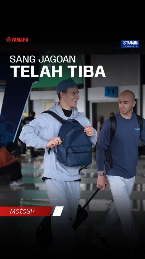 Instagram post by @yamaharacingidn for Yamaha Motor. Caption reads: @fabioquartararo20 @alexrins @toprakrazgatlioglu7....