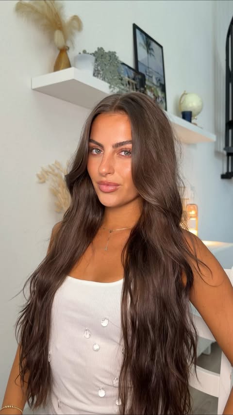 Instagram post by @oliviamaeharlow for DESIGNME Hair. Caption reads: my secret to beachy hair 👙 @designmehair....