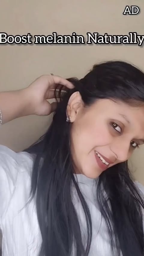 Instagram post by @pushti_goyal_2023 for Indulekha. Caption reads: Found your first grey hair already? 😳
Been there!....