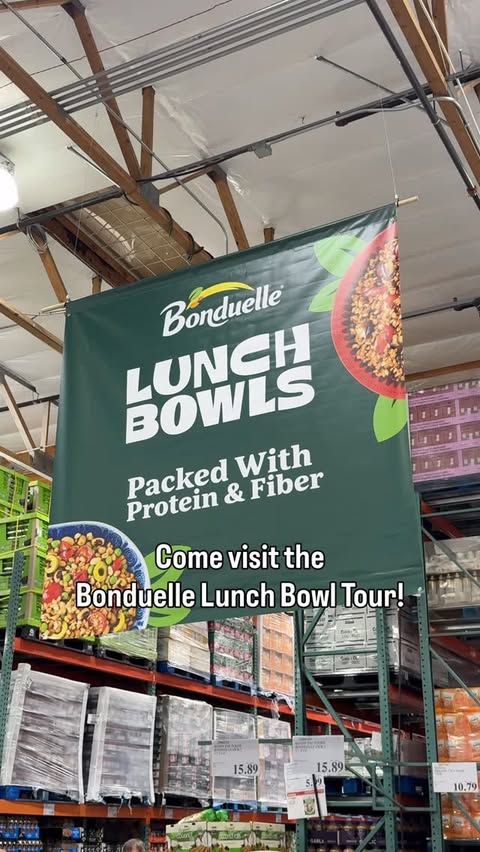 Instagram post by @costco.love for Bonduelle Group. Caption reads: #ad Your Costco run just turned into a lunch....