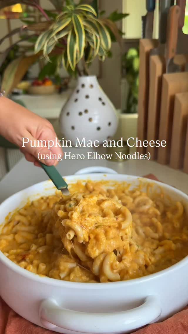 Instagram post by @grilledcheesesocial for Hero Bread. Caption reads: Pumpkin Mac & Cheese but make it a superhero....