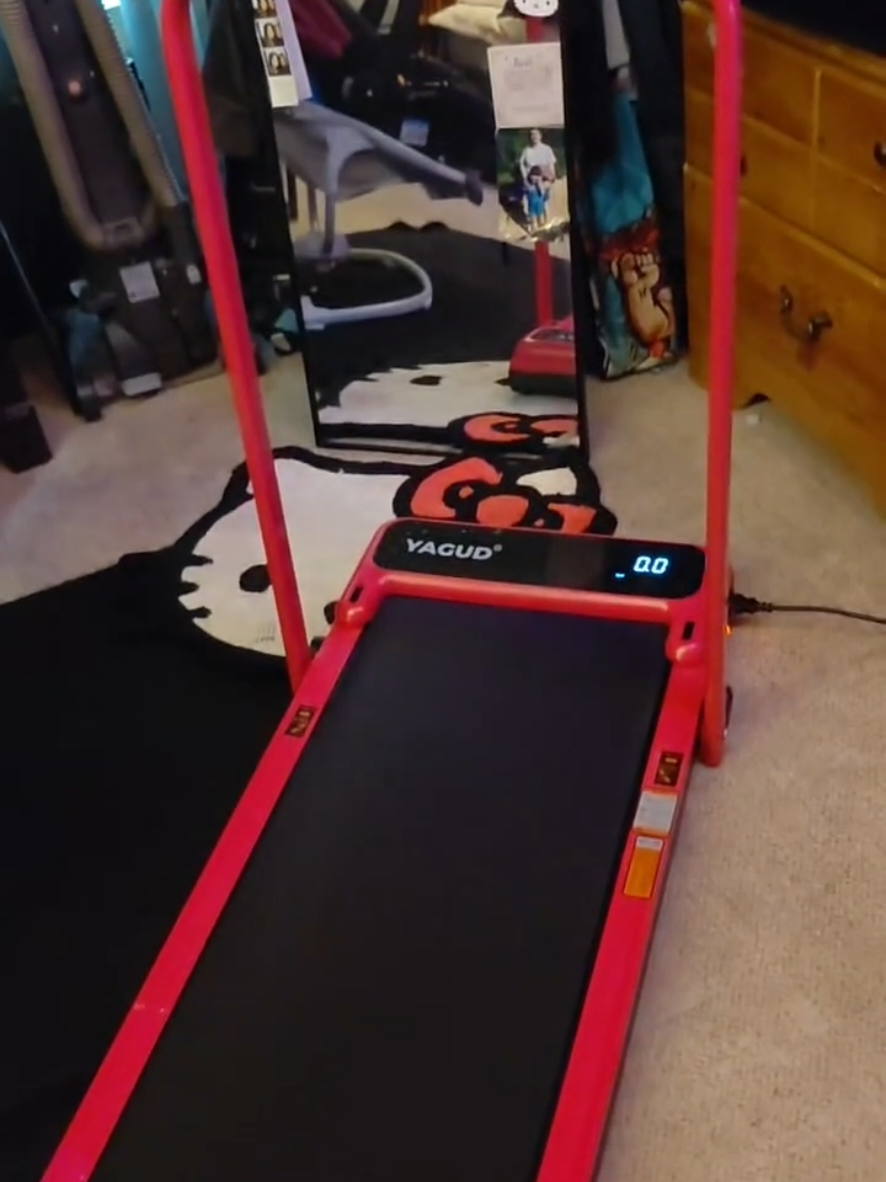 TikTok post by @dollriot_ for Yagudfitness. Caption reads: who said working out equipment can't be cute 💓💓....