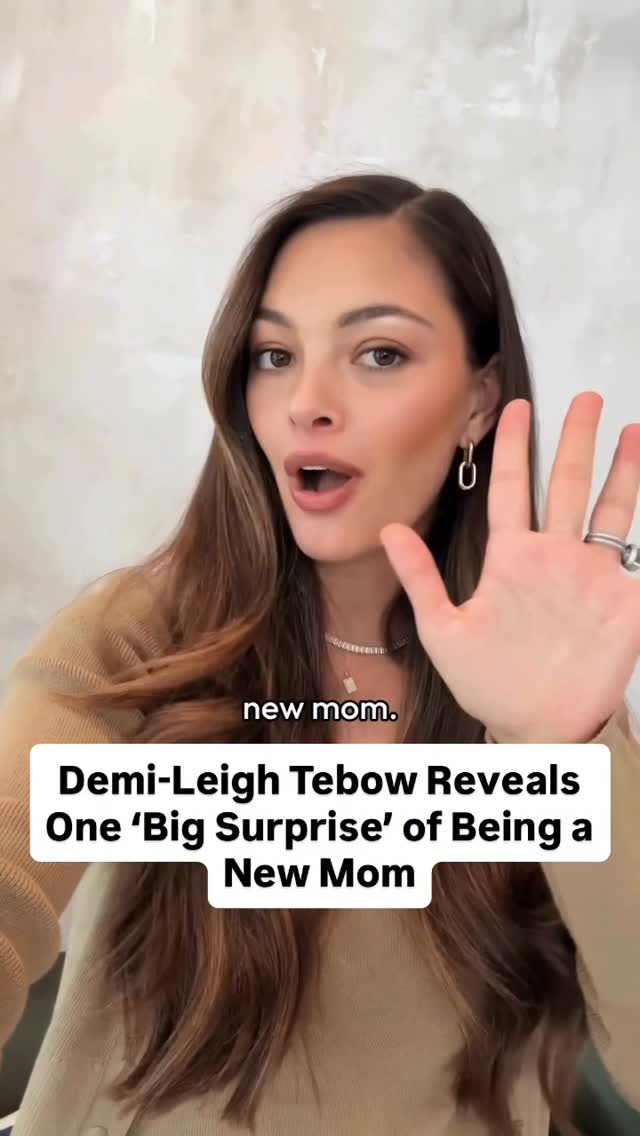 Instagram post by @demitebow for Parents. Caption reads: Demi Tebow shares her life as a new mom and....