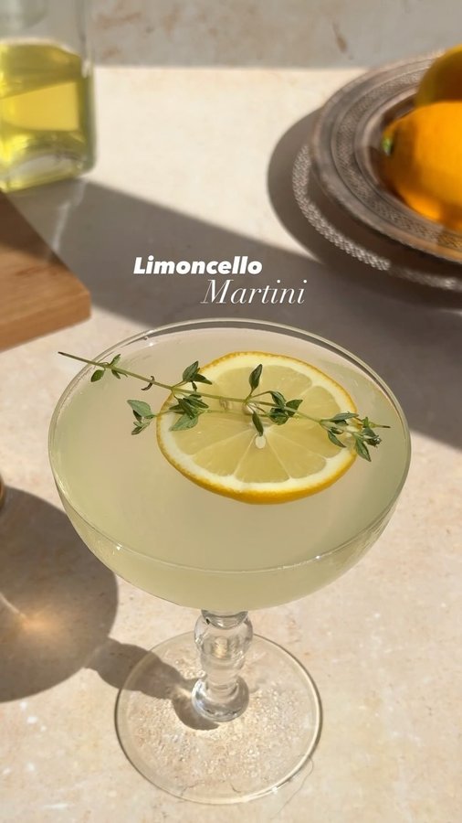 Instagram post by @join_jules for MALFY Gin. Caption reads: It’s Martini O’Clock 🍸 but it’s also limoncello....