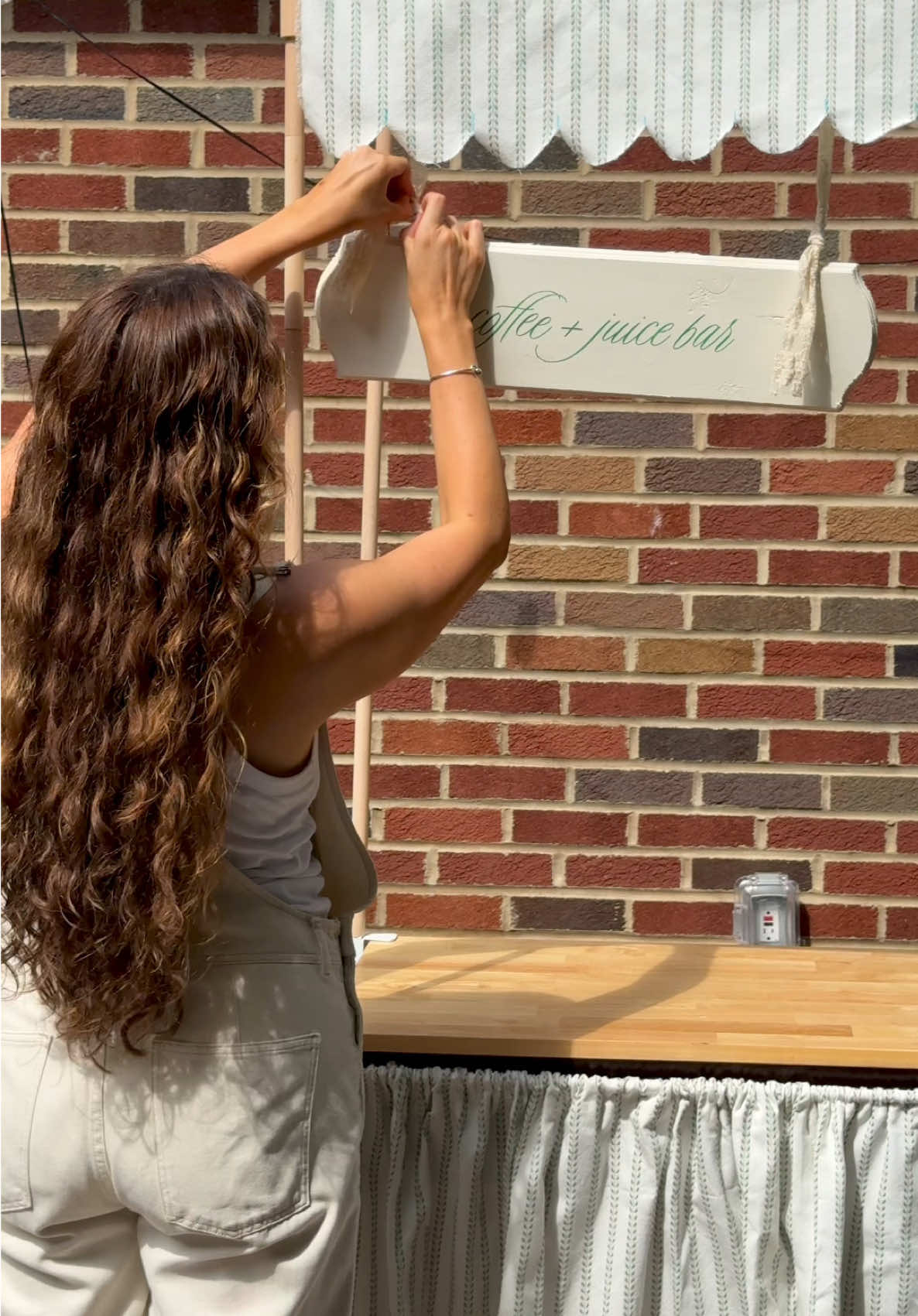 TikTok post by @kaylaskitchandfix for Evite. Caption reads: Farmers Market Café — Part 01, the planning &....