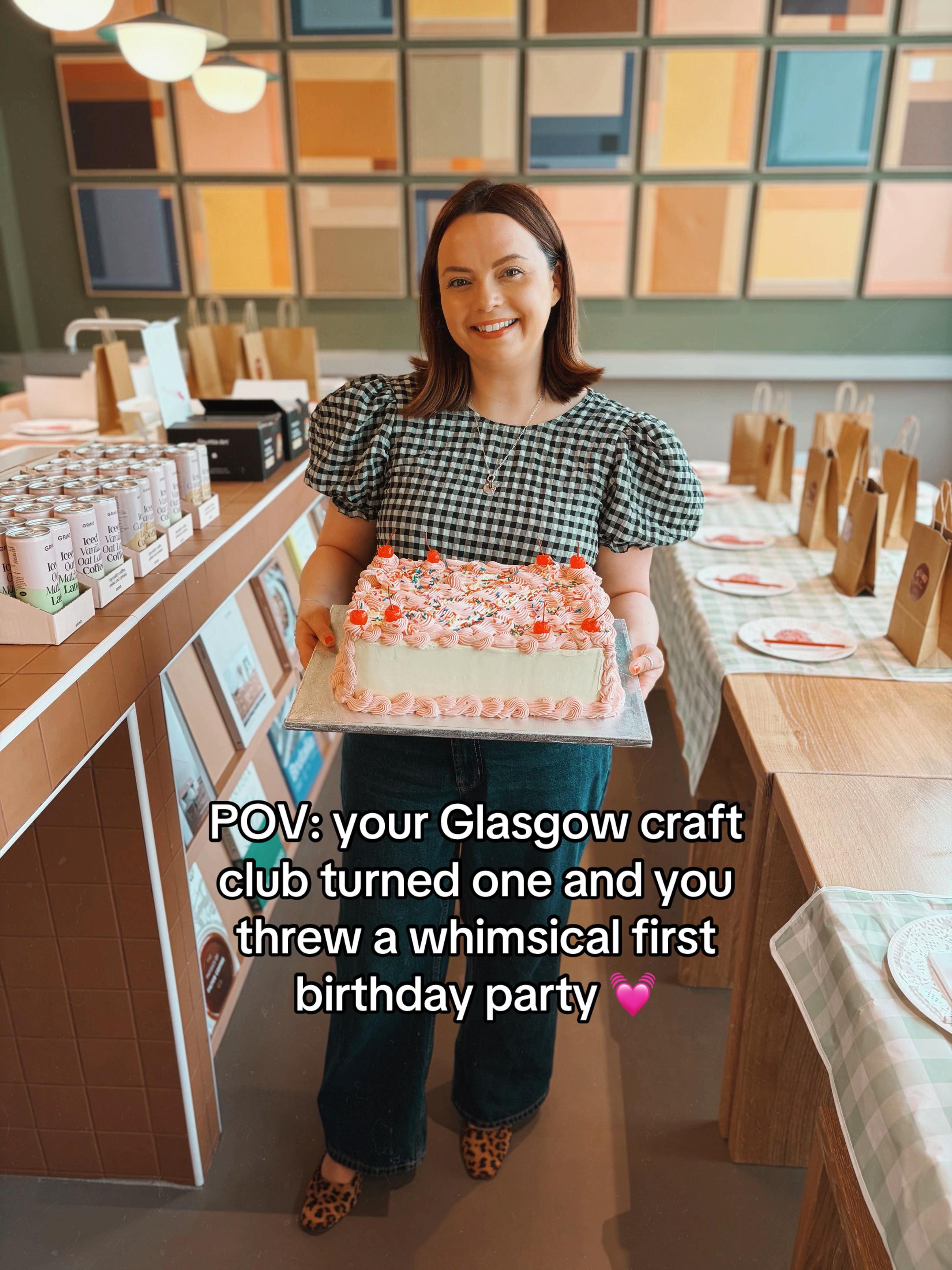 TikTok post by @contentbylindsey for Grind. Caption reads: [...] #craftersoftiktok #thingstodoinglasgow....