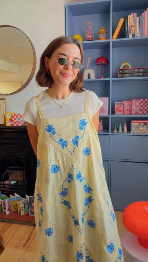 Instagram post by @pollyrosey for Sézane. Caption reads: Summer styling☀️ another gorgeous @monsoon dress....