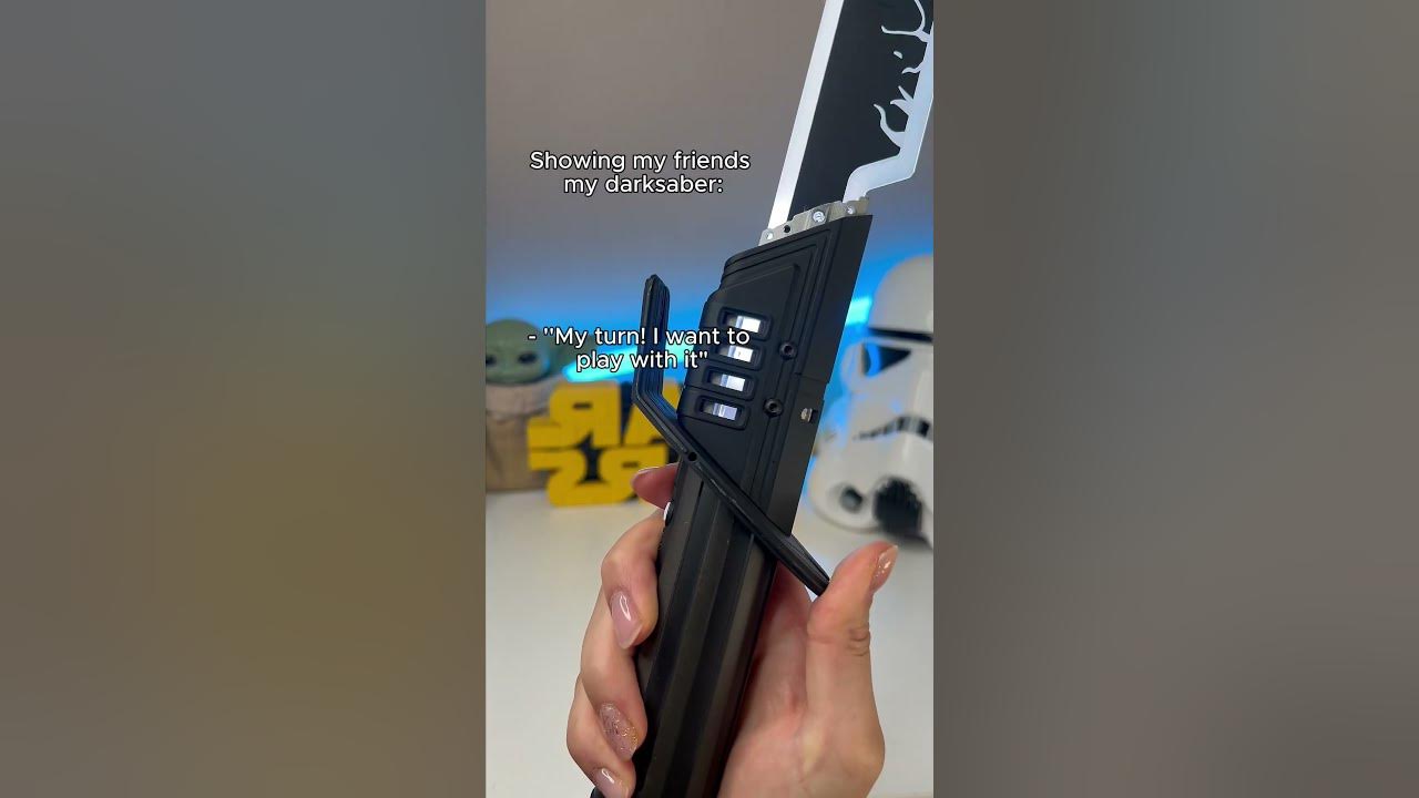 YouTube post by @ARTSABERS for ArtSabers. Caption reads: Win a Darksaber...in combat |ARTSABERS.