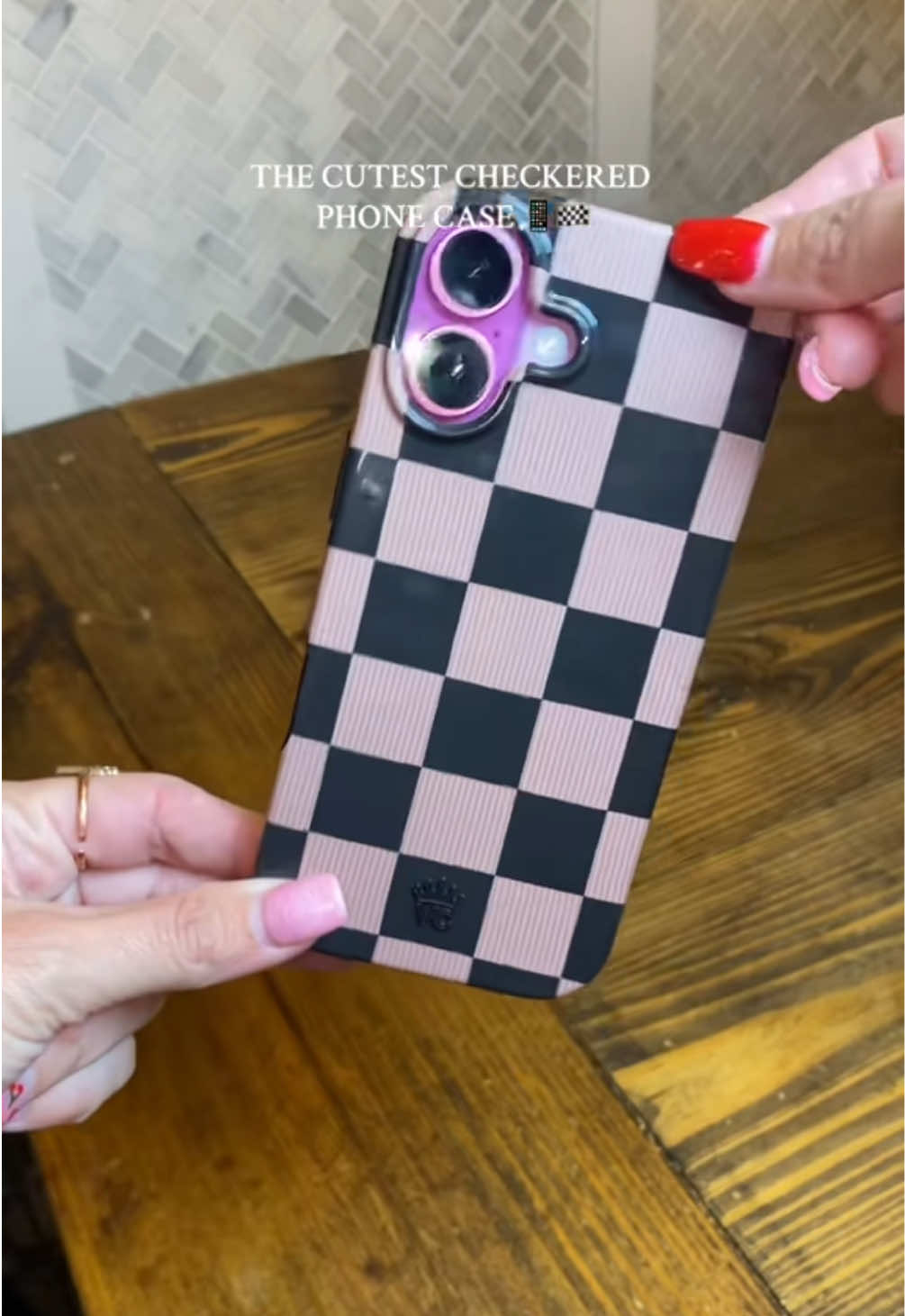 TikTok post by @ohhlivia319 for VELVET CAVIAR. Caption reads: loving this phone case from @velvetcaviar....