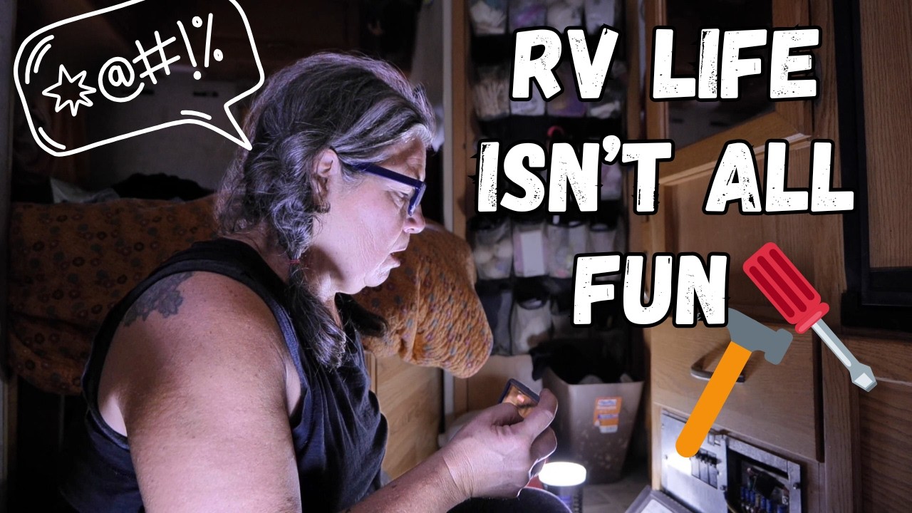 YouTube post by @CarolynsRVLife for BLUETTI. Caption reads: [...] Ontario Camp to catch up. 🎉 BLUETTI 5th....