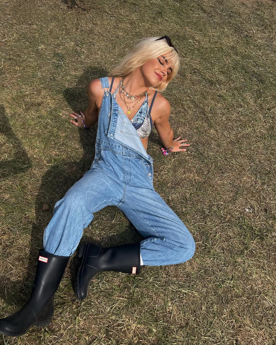 Instagram post by @babyelll for Hunter Boots. Caption reads: #ad ell n ellie take @officialrandl....