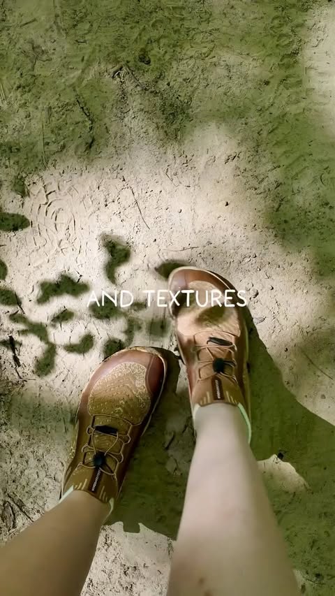 Instagram post by @geobeckly for VIVOBAREFOOT. Caption reads: I remember the first time I wore my @vivobarefoot....