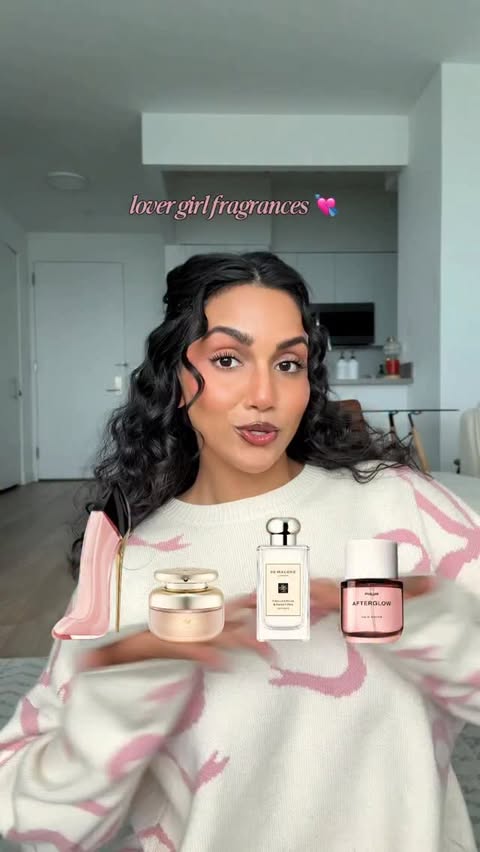 Instagram post by @vishakhaholsambre for Carolina Herrera. Caption reads: [...] Valentine’s Day fragrances from....