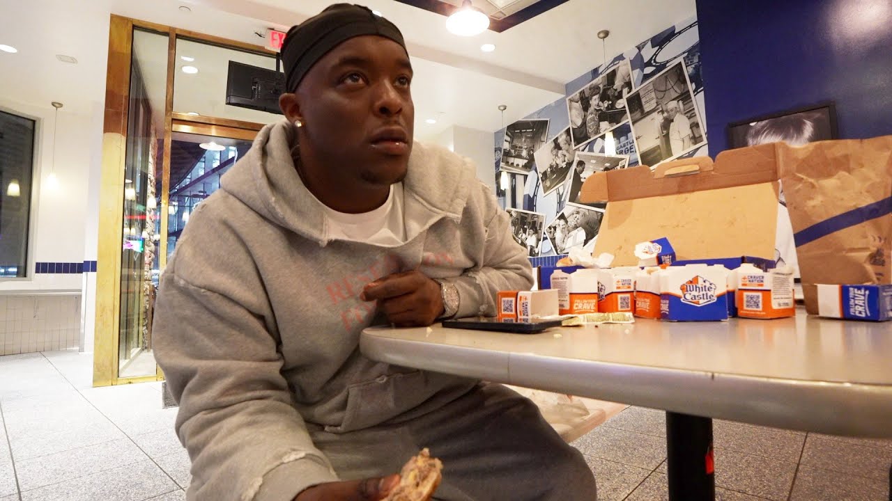 YouTube post by @DuBFamily___ for PrizePicks. Caption reads: I Attempted To Eat 30 White Castle Burgers . . ..