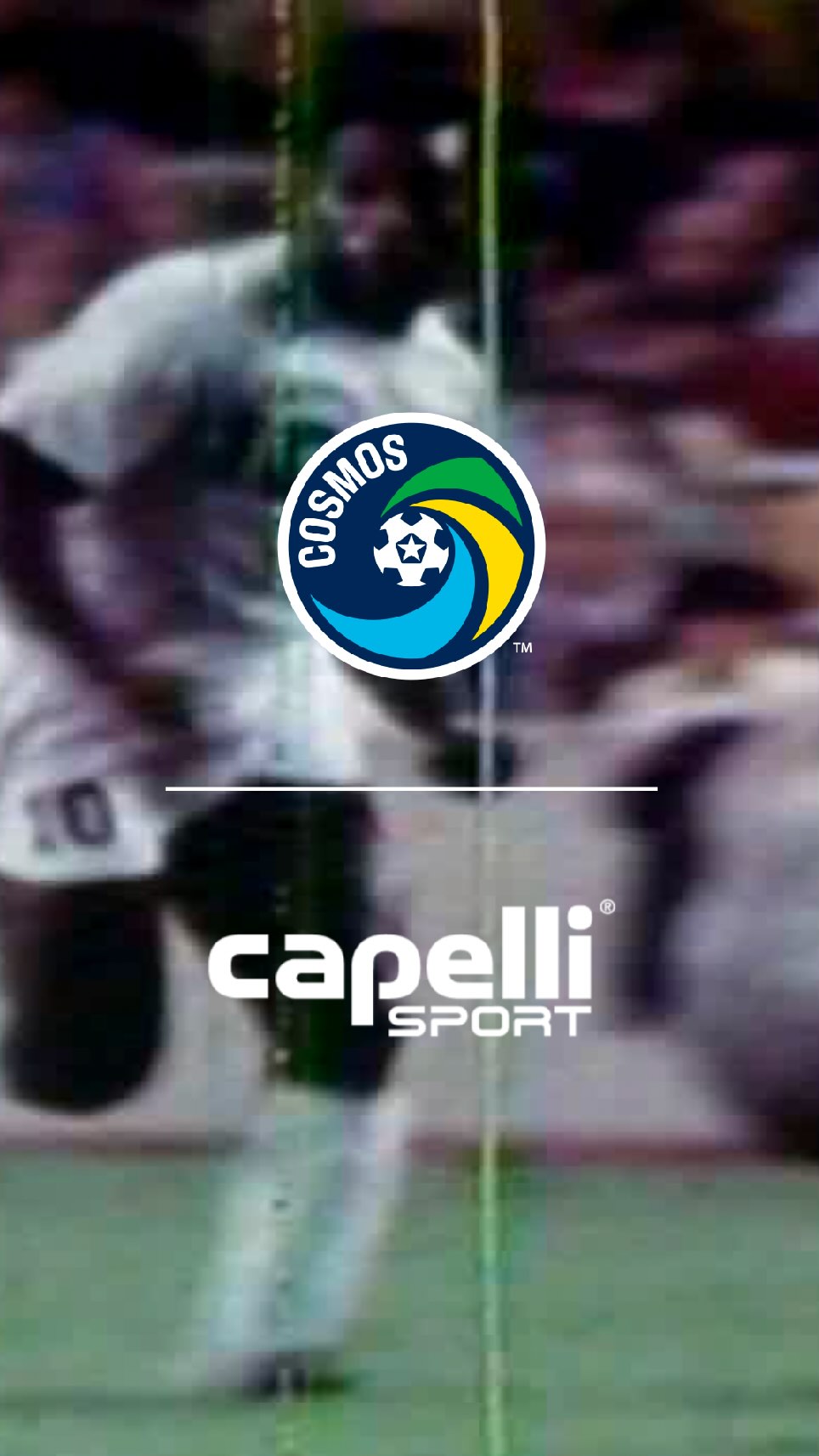 Instagram post by @nycosmos for Capelli Sport. Caption reads: ◼️◼️◼️◼️ Past. Present. Cosmos We are honored to....
