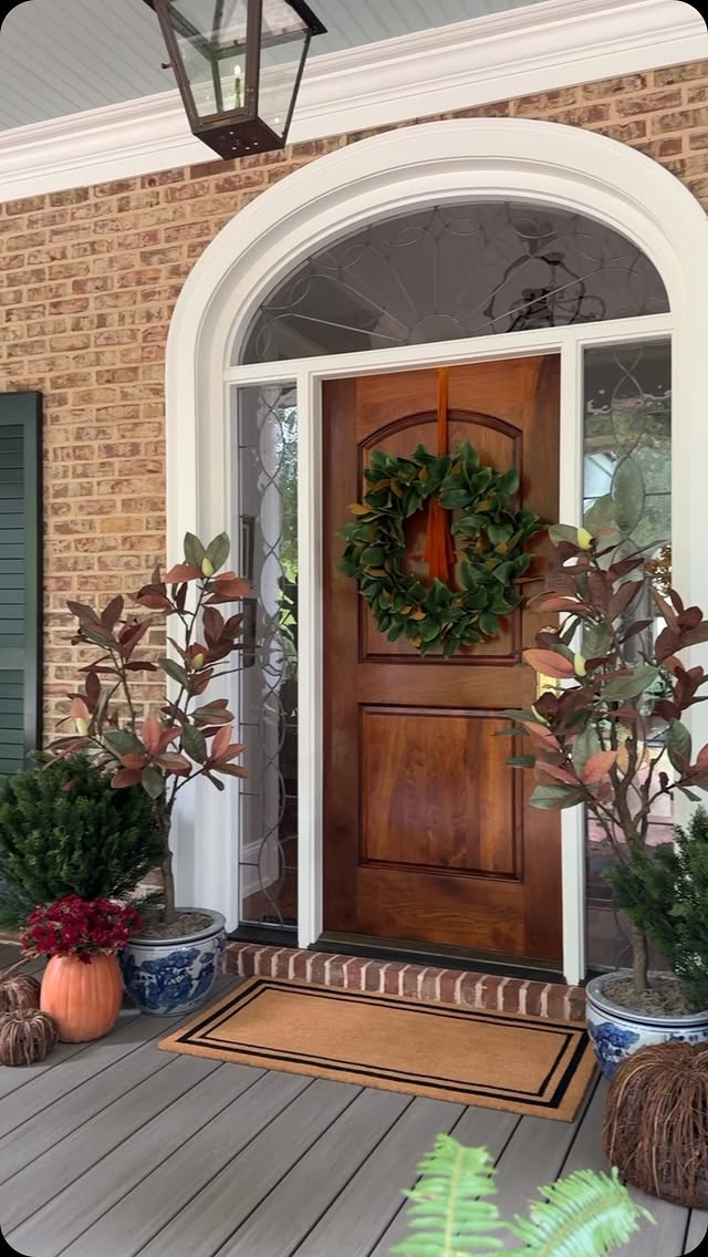 Instagram post by @oursouthernhome for Nearly Natural. Caption reads: [...] welcoming look by checking out the....