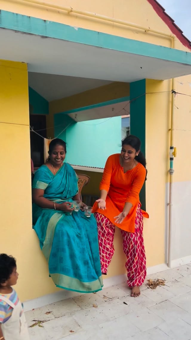 Instagram post by @nandys_goodness for Lakshmikrishna Naturals. Caption reads: Evenings at Amma Veedu♥️🏡 Comment ‘ABC’ for....