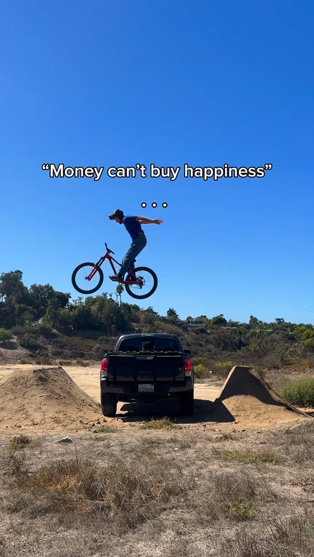 Instagram post by @cheehoo.tv for RinseKit. Caption reads: [...] a mountain bike was made possible by....